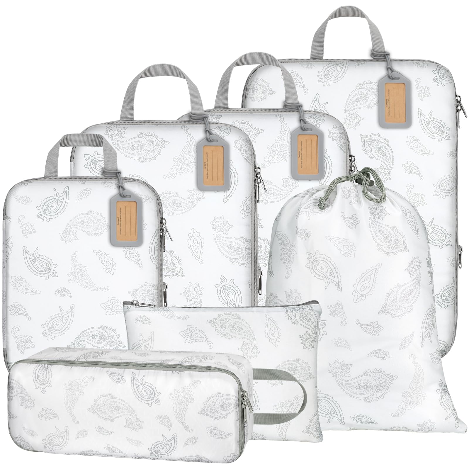 Cambond Compression Packing Cubes for Travel - Lightweight Expandable Travel Bags Luggage Organizers Travel Essentials Compression Cubes for Travel Space Saver for Carry on Suitcases Organizer