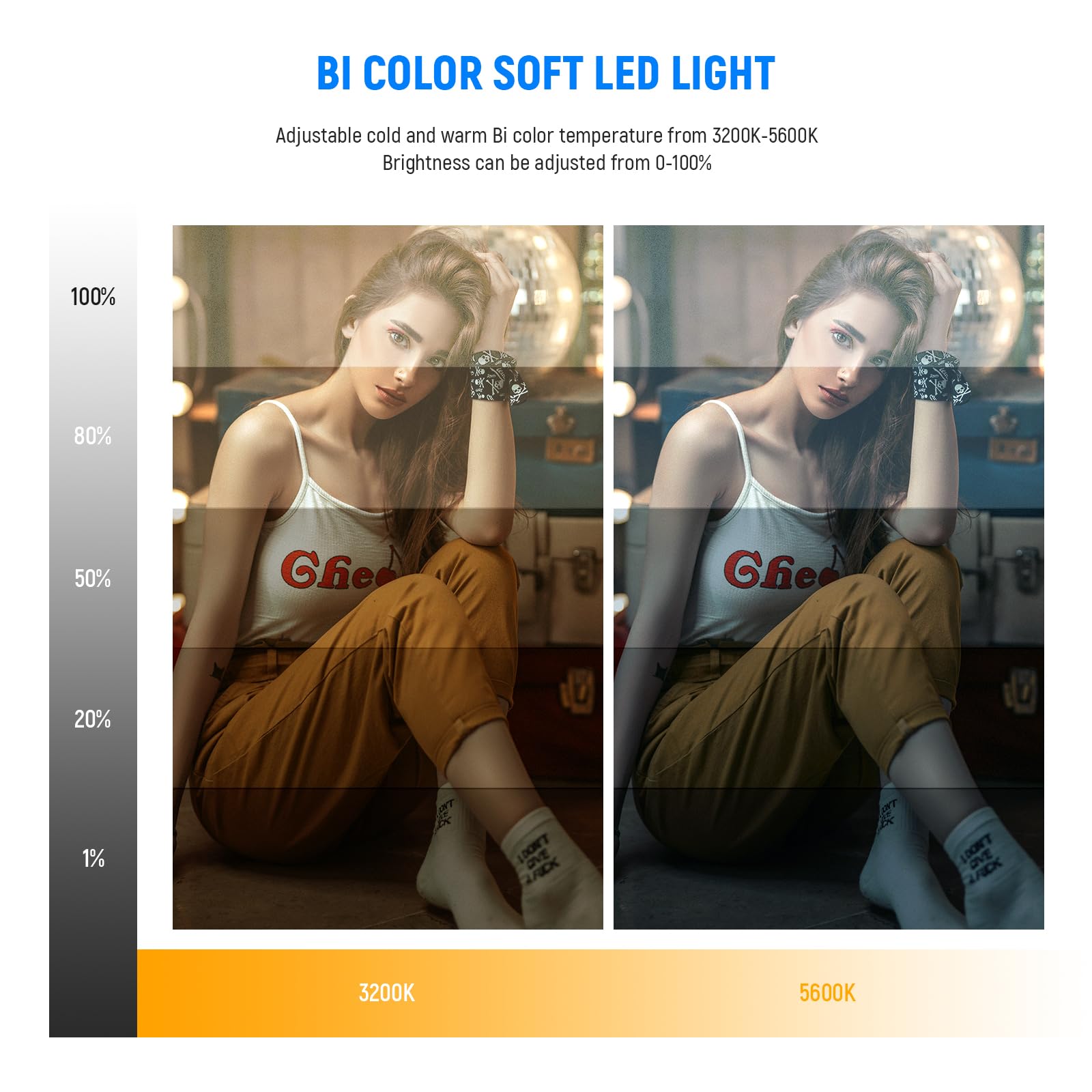 NEEWER RGB168 18.3" RGB LED Video Panel Light with App Control, Bluetooth, 2 Pack Tripod Stand Kit, 60W/360° Full Color/2500-8500K/CRI97+, Studio Photography/YouTube/Game Streaming