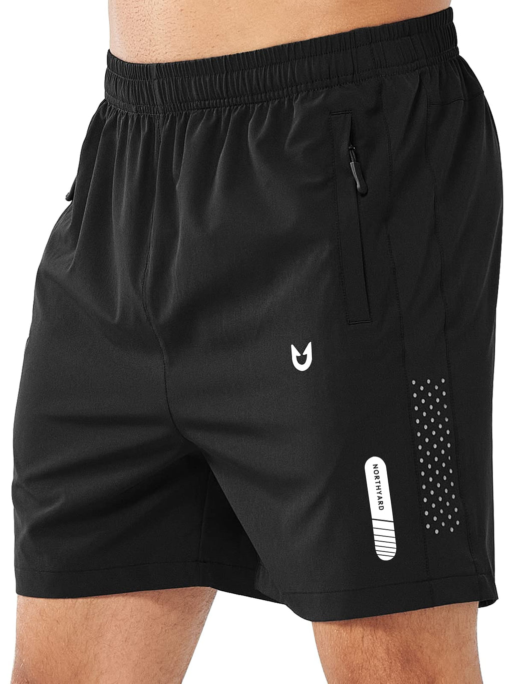 NORTHYARD Men's Athletic Running Shorts Gym Workout 7"/9"/5" Quick Dry Lightweight Sports Basketball Tennis 3 Zipper Pockets