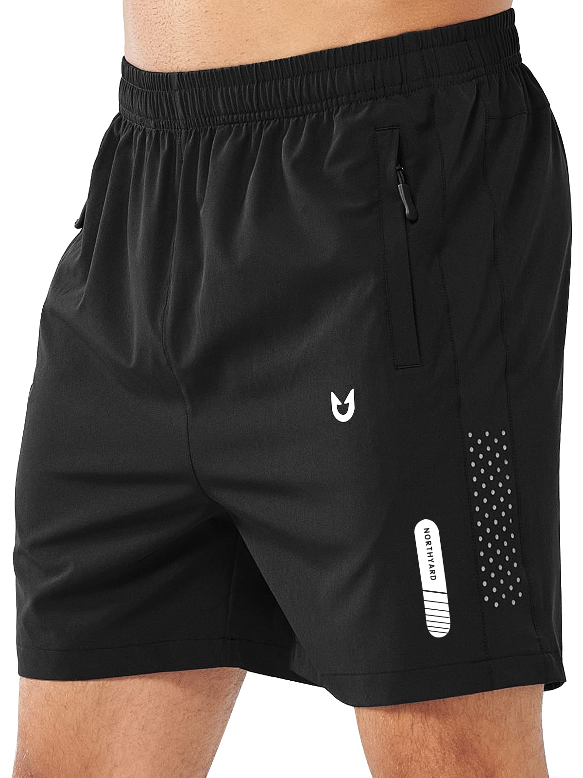 NORTHYARD Men's Athletic Running Shorts Gym Workout 7"/9"/5" Quick Dry Lightweight Sports Basketball Tennis 3 Zipper Pockets