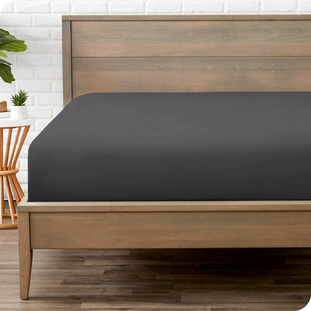 Bare Home Fitted Bottom Sheet Twin Size - Premium 1800 Ultra-Soft - Hotel Luxury - Deep Pocket - Durable and Long Lasting (Twin, White)