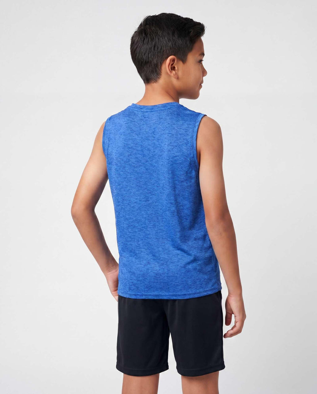 Real Essentials 5 Pack: Boys Dry-Fit Active Athletic Performance Tank Top
