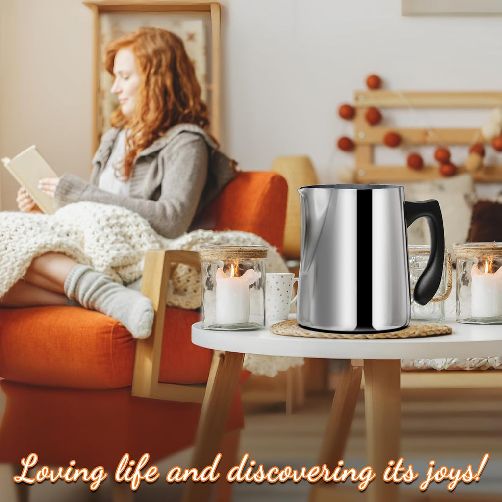 CasaCulina Candle Making Pouring Pot, 32oz Stainless Steel Wax Melting Pot with Heat-Resistant Handle, Double Boiler Candle Making Pitcher with Dripless Pouring Spout Design