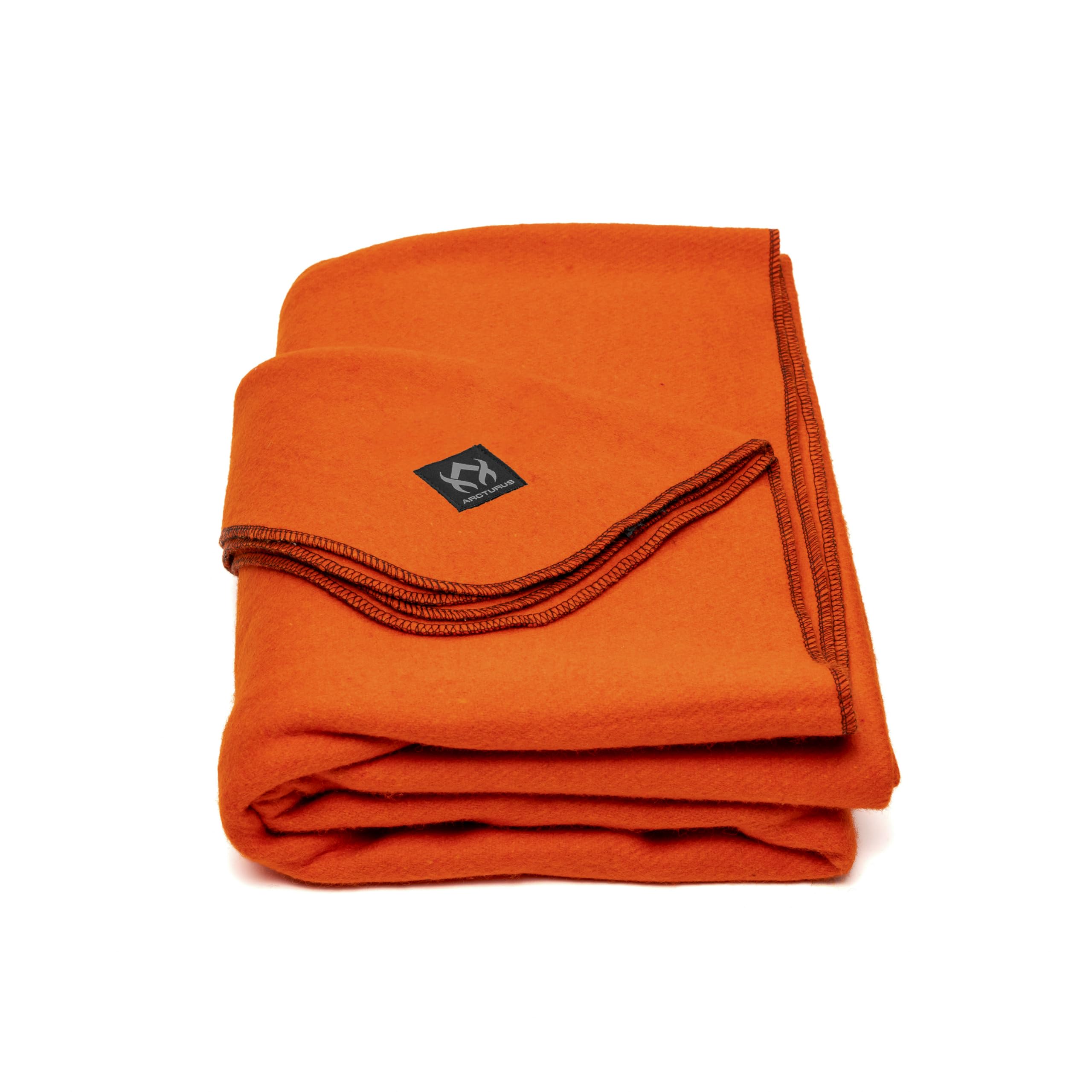 Arcturus Military Wool Blanket - Warm, Thick, Washable - Great for Outdoors, Camping, Stadium Blanket, Picnics, Travel - Car & Bushcraft Survival Kits