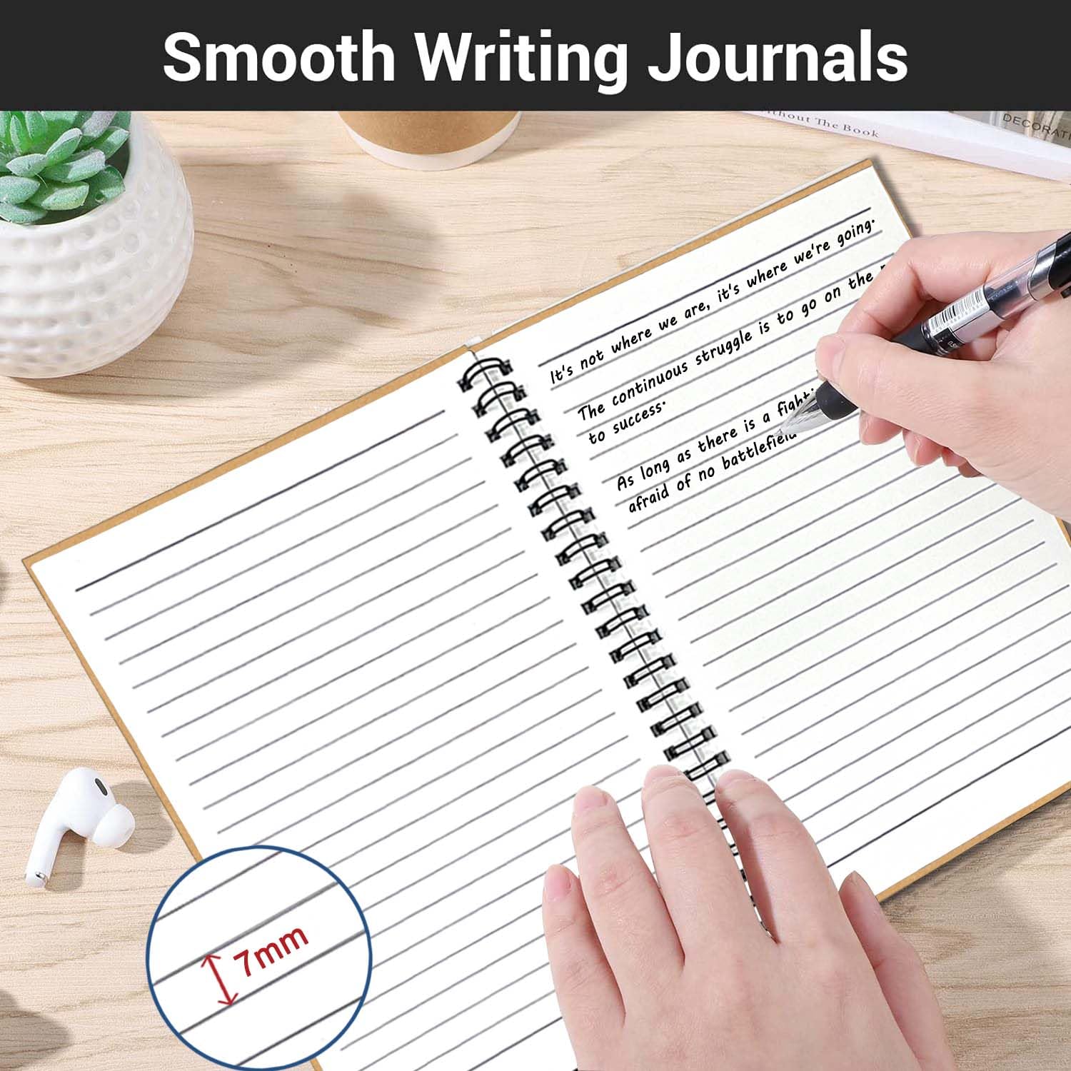 4Pack Small Spiral Notebook A5, 8.25x5.5” 120 Lined Pages Black & Red Wide Ruled Spiral Journal Bulk Blank Kraft Cover Spiral Bound Notebook & Writing Pads for Home Office Meeting Work Note Taking