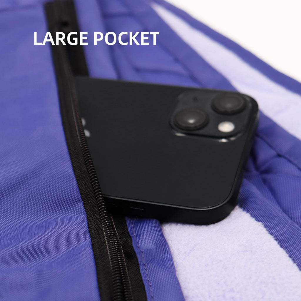Large Outdoor Waterproof Blanket Extra Thick Fleece Stadium Blanket for Camping, Car, Pet, Picnics - Windproof, Wearable, Machine Washable 80" x 58" (Black Check)
