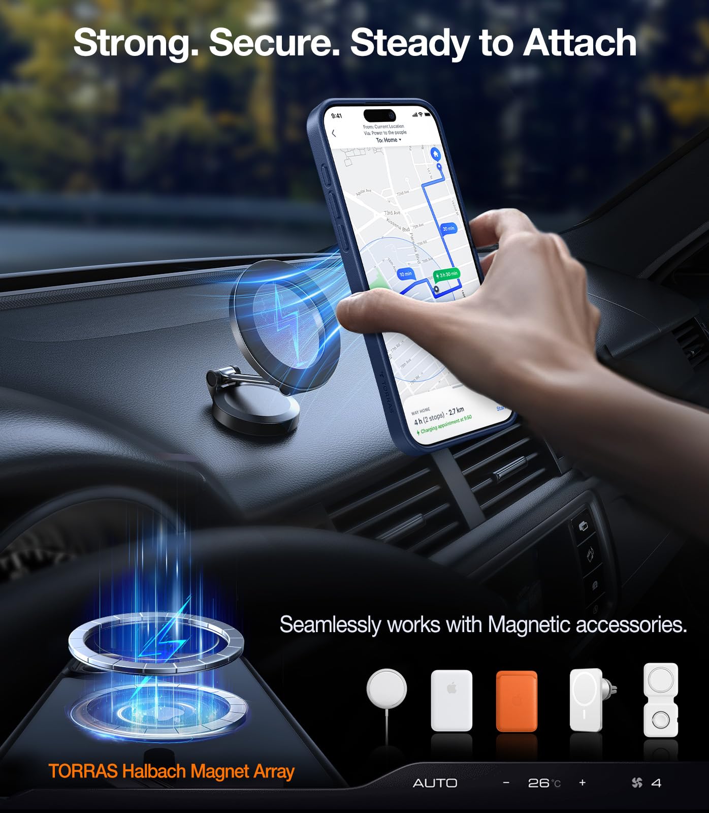 TORRAS for iPhone 13 Pro Max Case Translucent Black | Strong Magnetic & Seamless Stand, Fit for MagSafe, Military-Grade Drop Protection, Sturdy Adjustable Built-in Kickstand, Slim Matte Finish