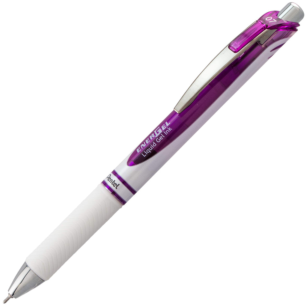 Pentel EnerGel Pearl RTX Retractable Liquid Gel Pen, (0.7mm), Medium Line, Needle Tip, Black Ink, Pack of 2 (BLN77WBP2A)