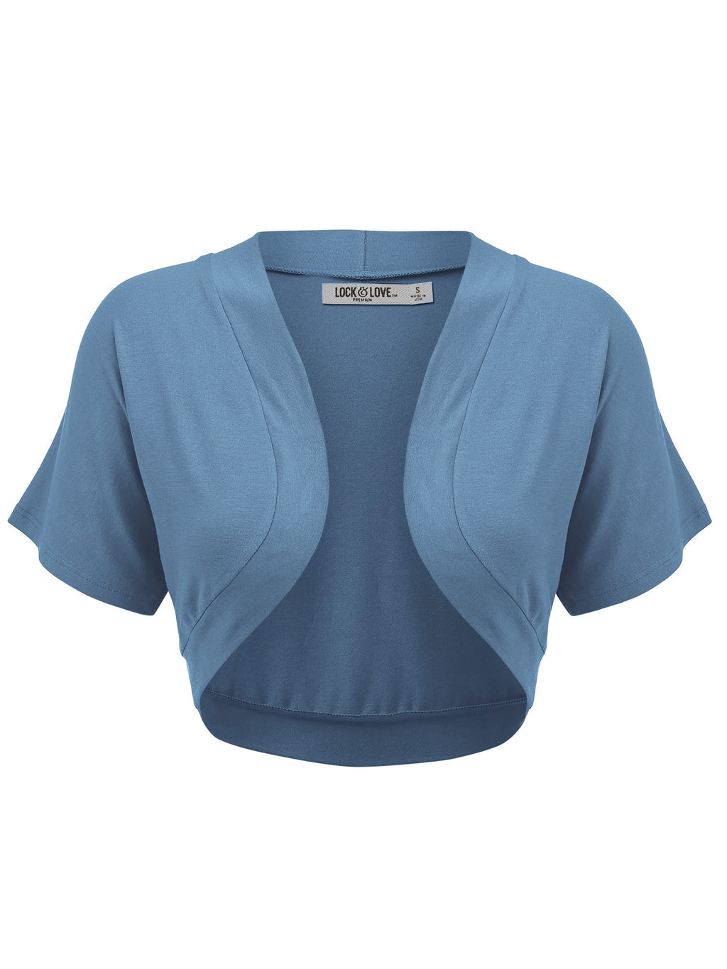 Lock and Love Women's Versatile Open Front Lightweight Short Sleeve Bolero Shrug