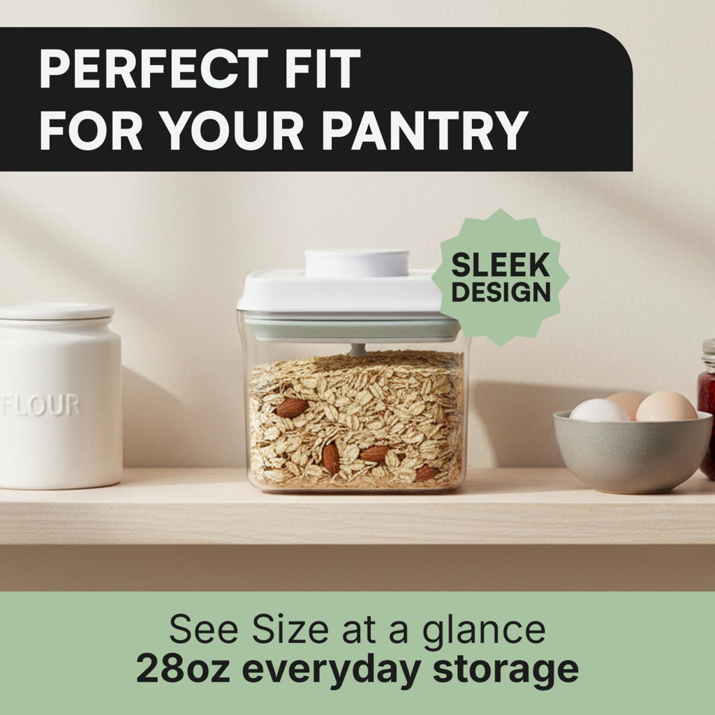 Bop Top Airtight Food Storage Containers with Lid 13.5 Cups / 108 oz | Kitchen Canister Sets | Air Tight Pantry Container | Pop Top Dry Food Storage Containers for Snacks, Sugar, Flour, Baking, Pasta