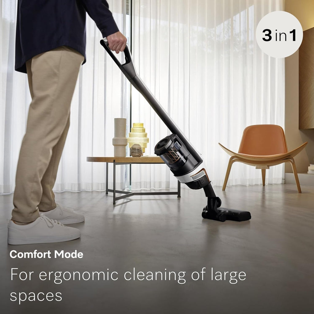 Miele Triflex HX2 Self-Standing Cordless Stick Vacuum Cleaner, 60 min runtime, Lotus White / Rose Gold