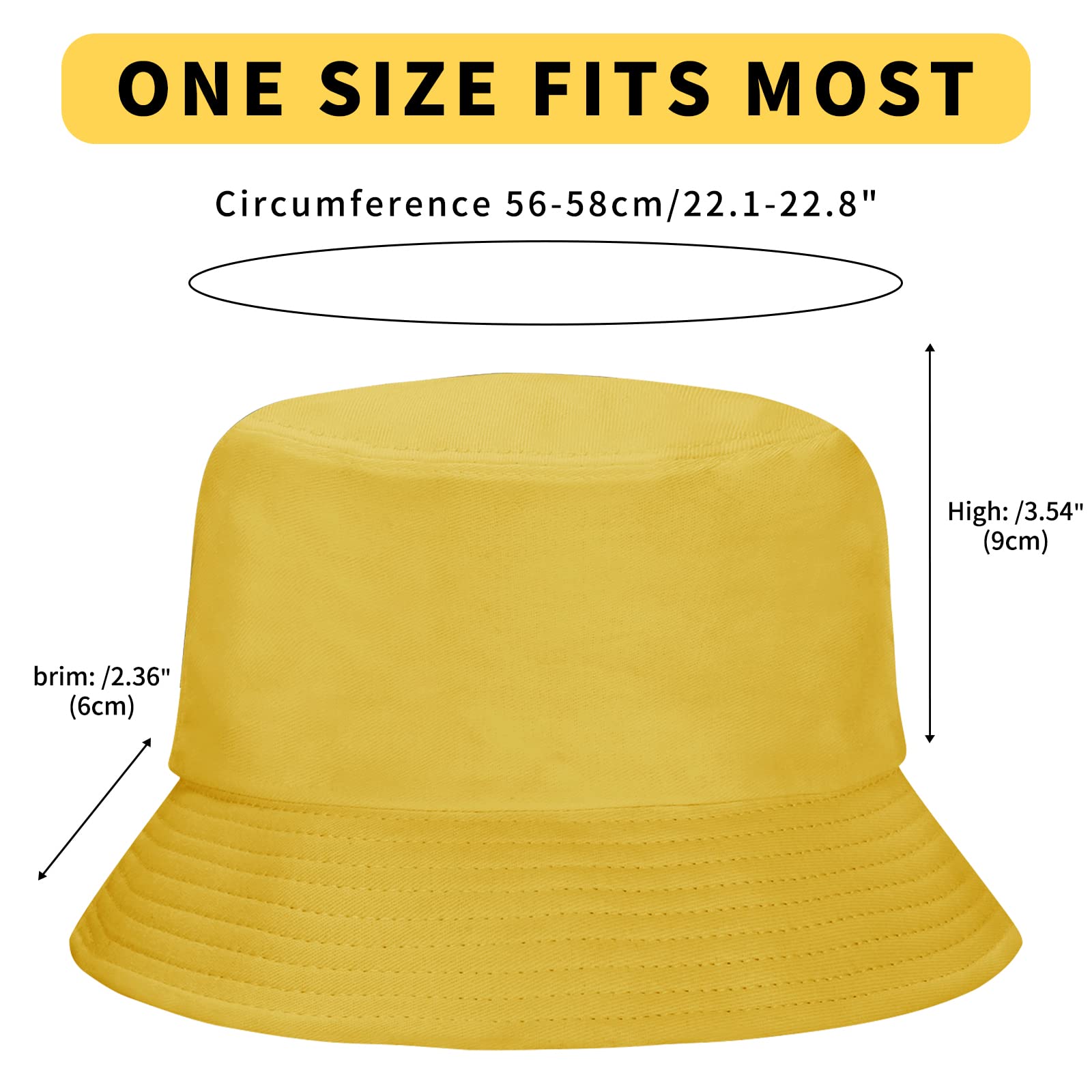 Rosoz 1 & 2 Pack Bucket Hat for Women Men Summer Travel Beach Sun Hat Outdoor Cap Unisex Bucket Hats