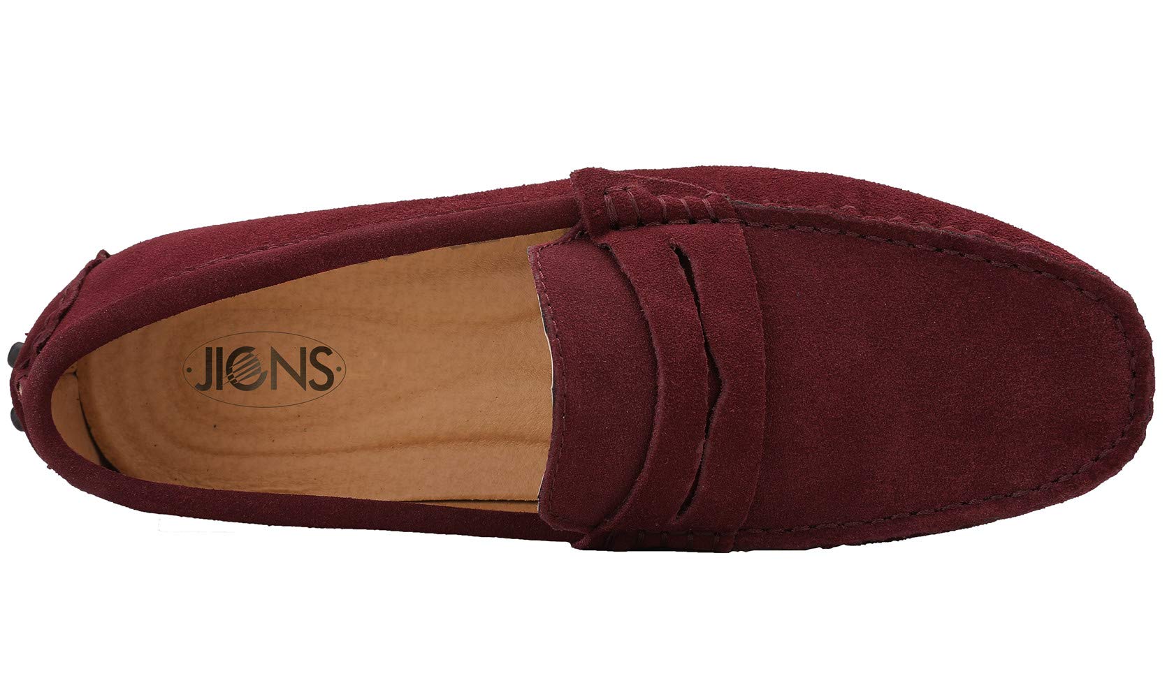 JIONS Mens Driving Penny Loafers Suede Moccasins Slip On Casual Dress Boat Shoes