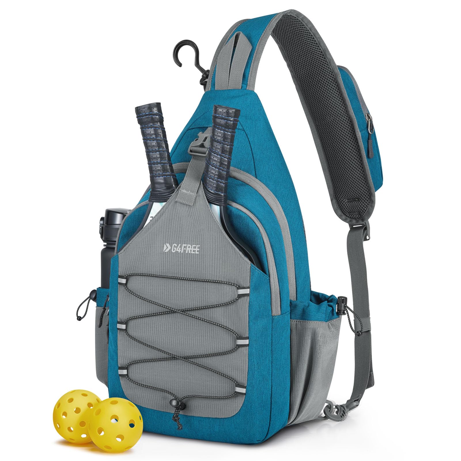 G4Free Pickleball Bag, Crossbody Sling Bag for Men Women, Pickleball Backpack, Pickle Ball Paddle Bag Gifts for Sports