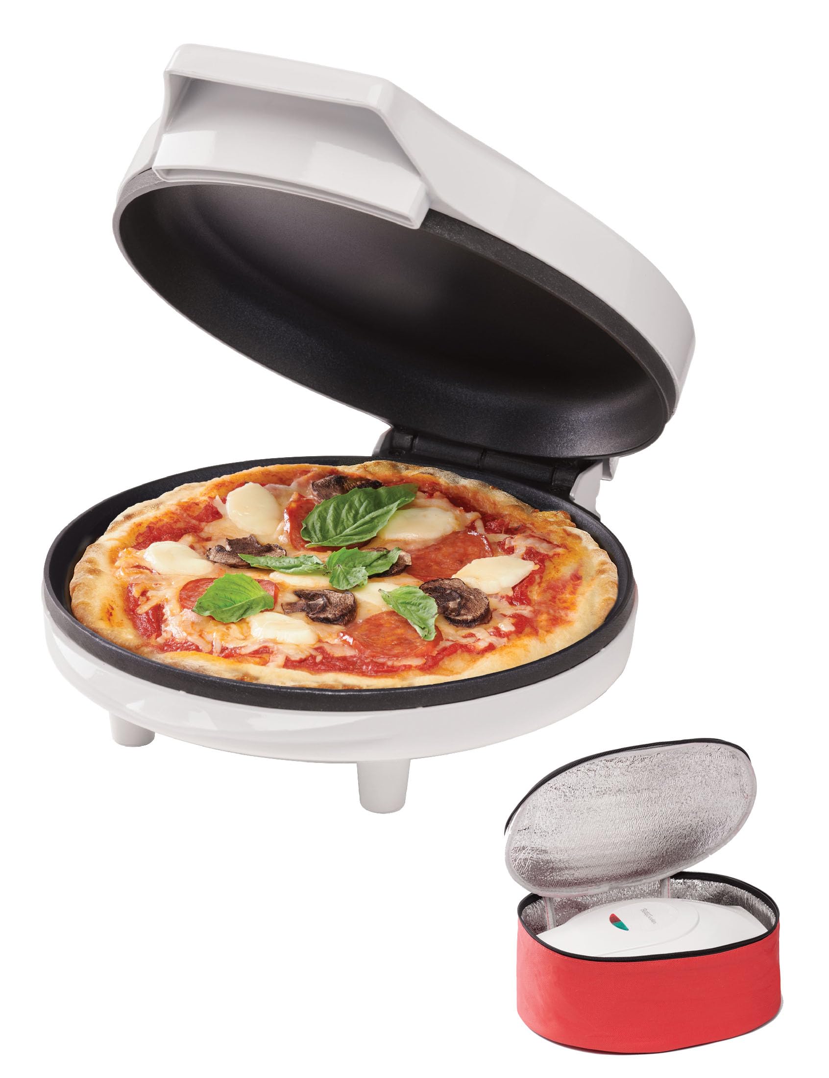 Betty Crocker Pizza Maker Plus,12" Indoor Electric Grill,Nonstick Griddle Pan for Pizzas,Quesadillas,Tortillas,Nachos and more,12" Electric Griddle for Delicious Meals and Snacks,Red,(Pack of 2)