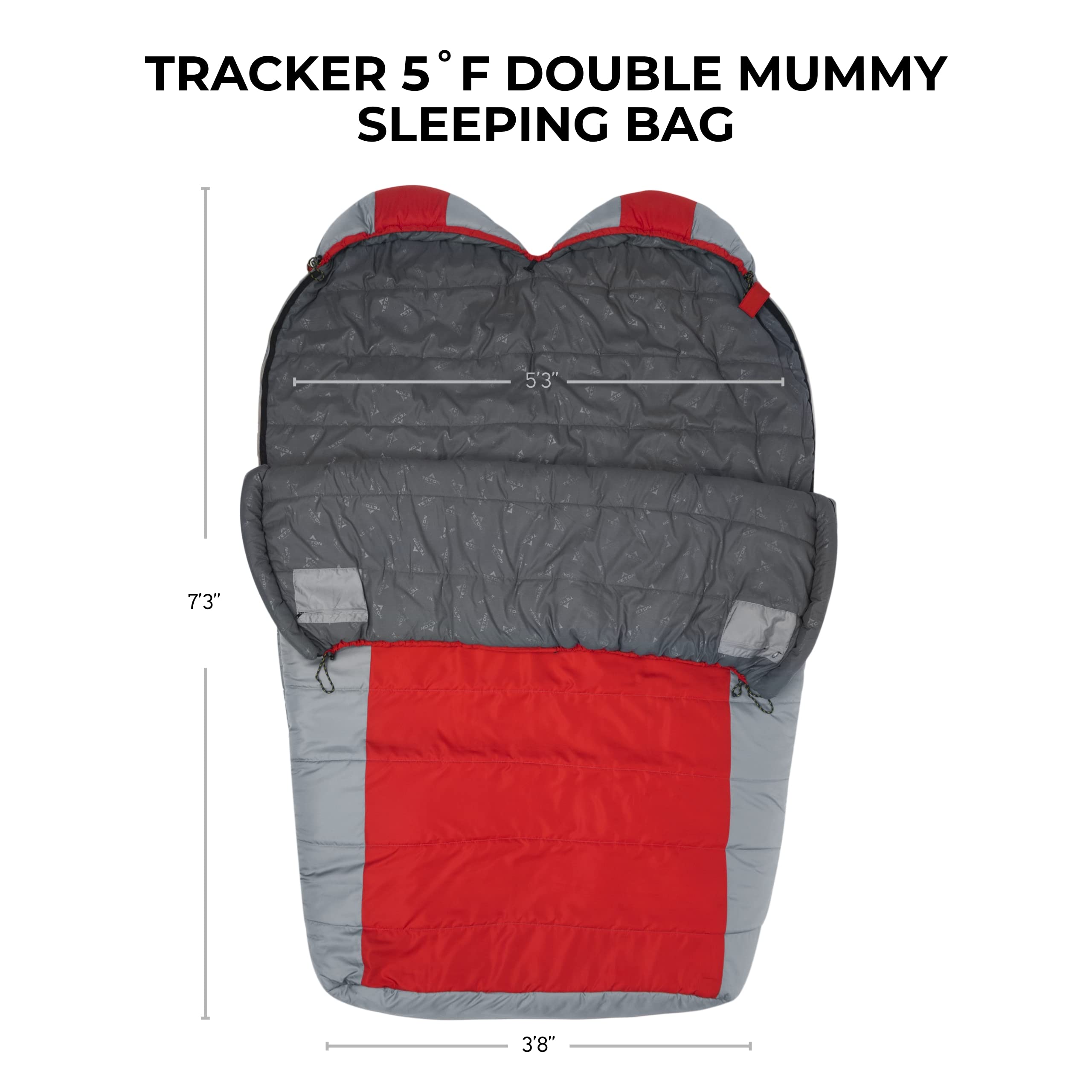 Teton 20F and 5F Degree Sleeping Bag; Lightweight, Warm Weather Mummy Sleeping Bags for Adults and Kids, Camping, Backpacking, Hiking