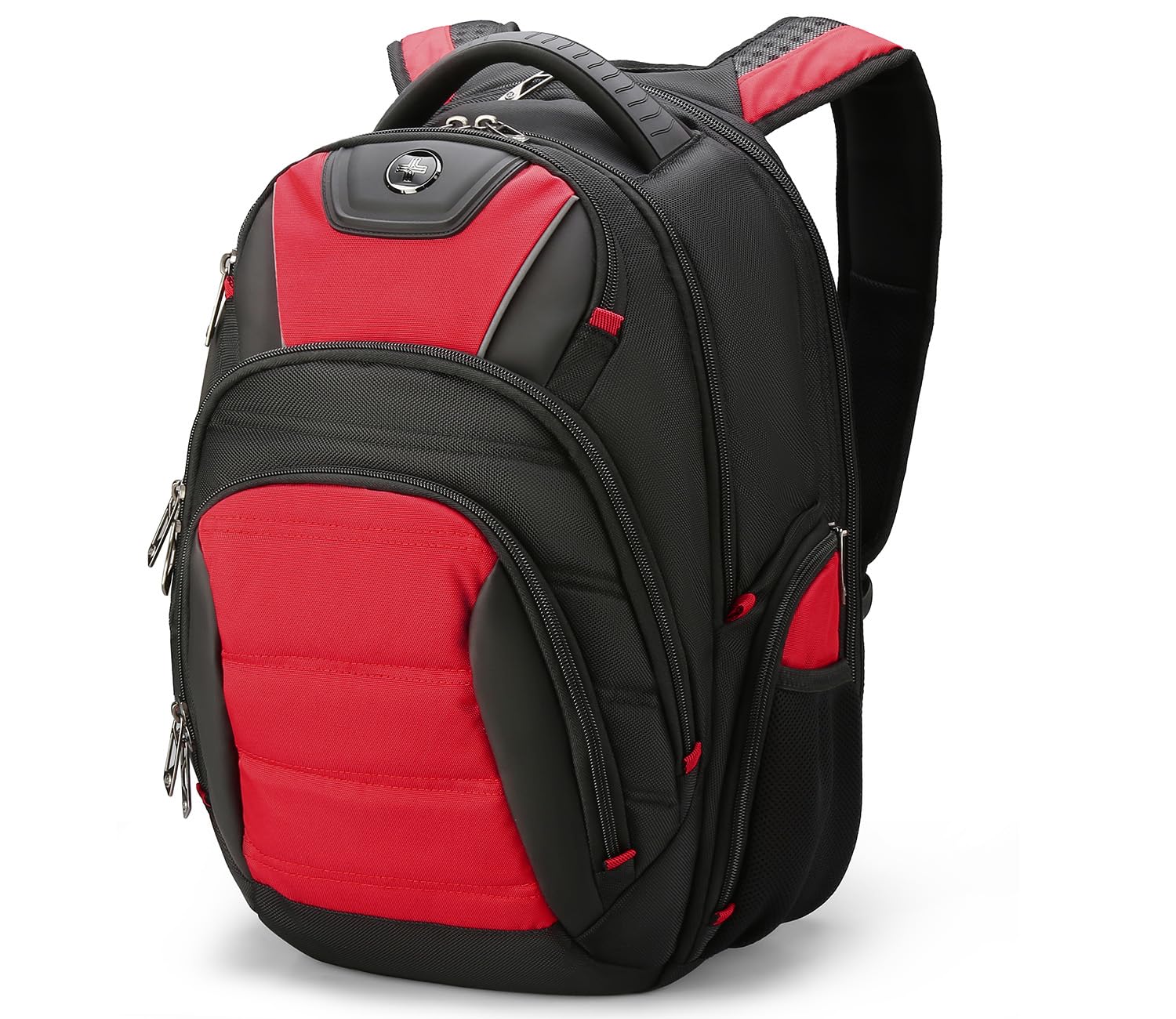 Swissdigital Design Travel Backpack for Women or Men, TSA Friendly USB Charging RFID Protection Business Carry on Bag Fits 15.6" Laptop Backpack Black | J14-BR