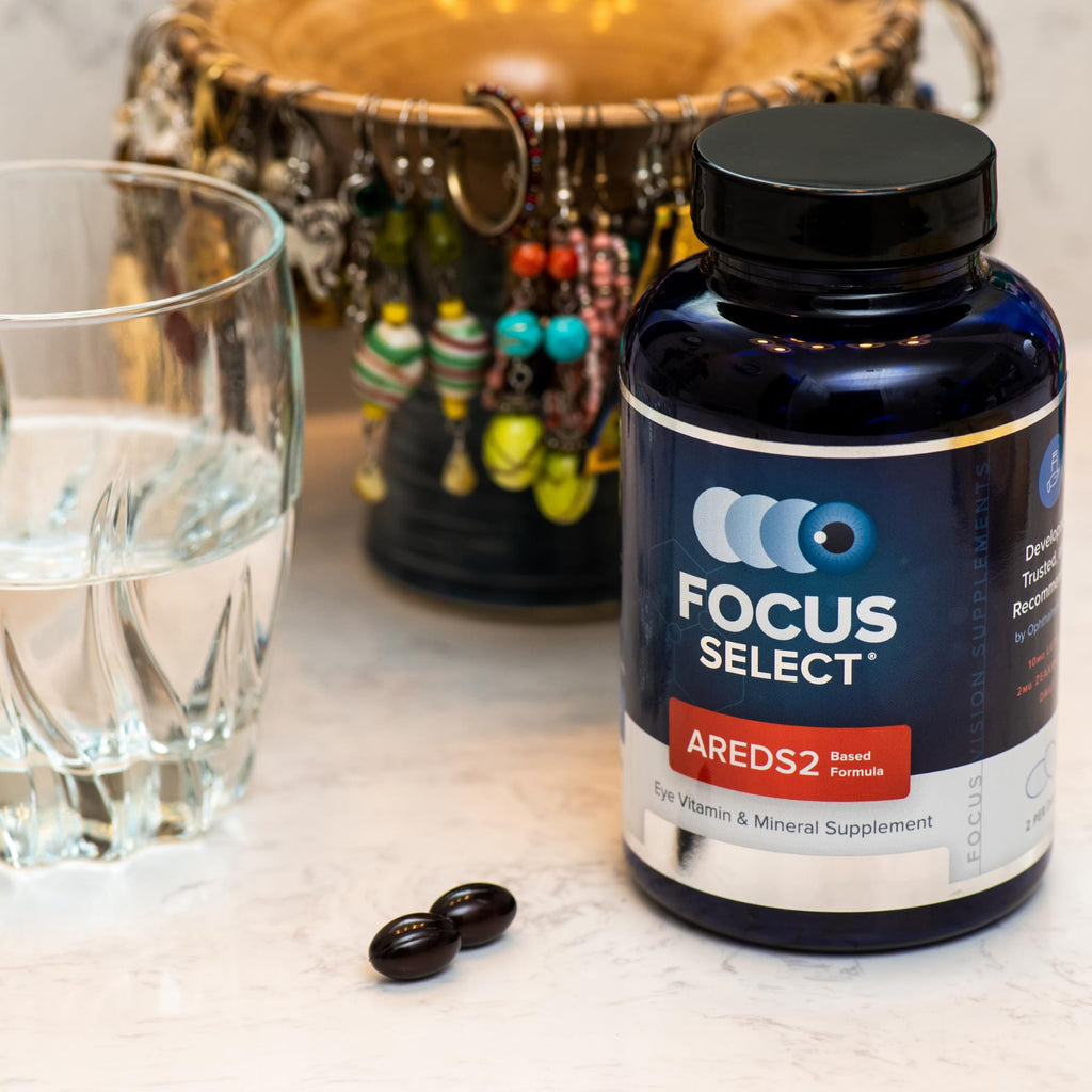 Focus Select AREDS2 Based Eye Vitamin-Mineral Supplement - AREDS2 Based Supplement for Eyes (60 ct. 30 Day Supply) - AREDS2 Based Low Zinc Formula - Eye Vision Supplement and Vitamin