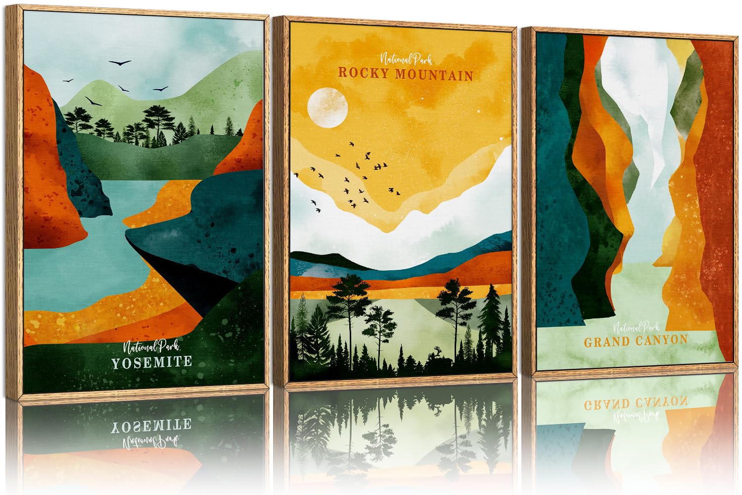 CHDITB Abstract Modern Framed Canvas Wall Art Set, Contemporary Artwork for Home Decor, Neutral Pastel Illustration Wall Painting, Nordic Minimal Zen Art Prints for Living Room Office-16 x24 x3