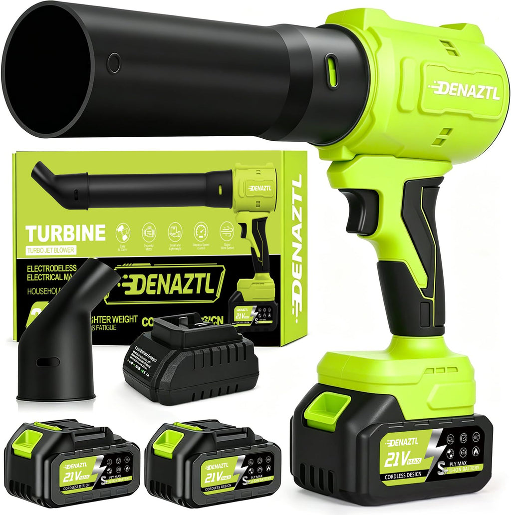 Electric Handheld Leaf Blower Cordless with 2X 4.0Ah Batteries and Charger, 650CFM 160MPH, 2 Extended Nozzles, Portable Mini Lightweight for Seniors Gift, Yard,Patio,Gutter,Lawn Care, Garden Tool