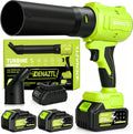 Electric Handheld Leaf Blower Cordless with 2X 4.0Ah Batteries and Charger, 650CFM 160MPH, 2 Extended Nozzles, Portable Mini Lightweight for Seniors Gift, Yard,Patio,Gutter,Lawn Care, Garden Tool