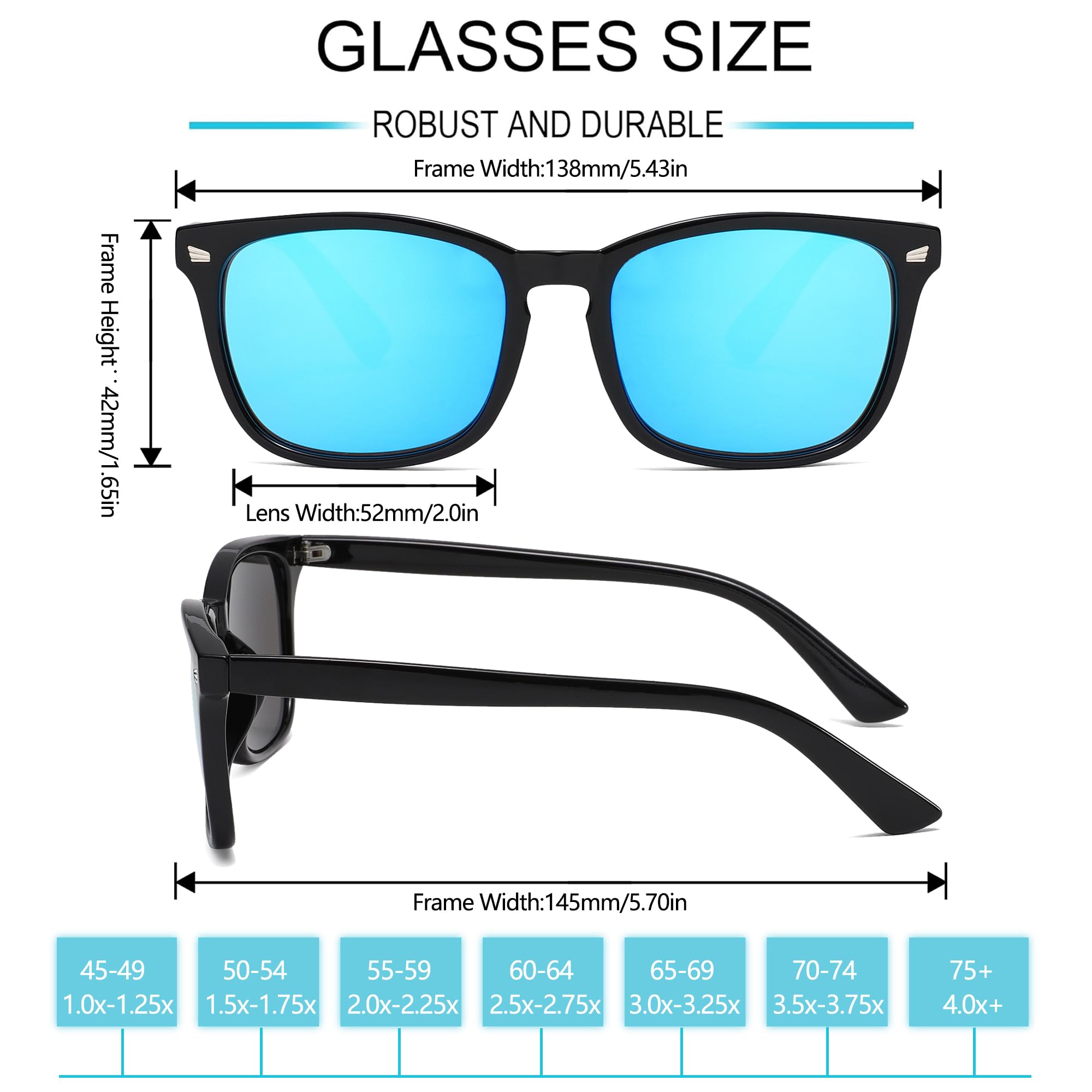 3 Pack Reader Sunglasses For Women Classic Retro Reading Sunglasses UV400 With Metal Hinge