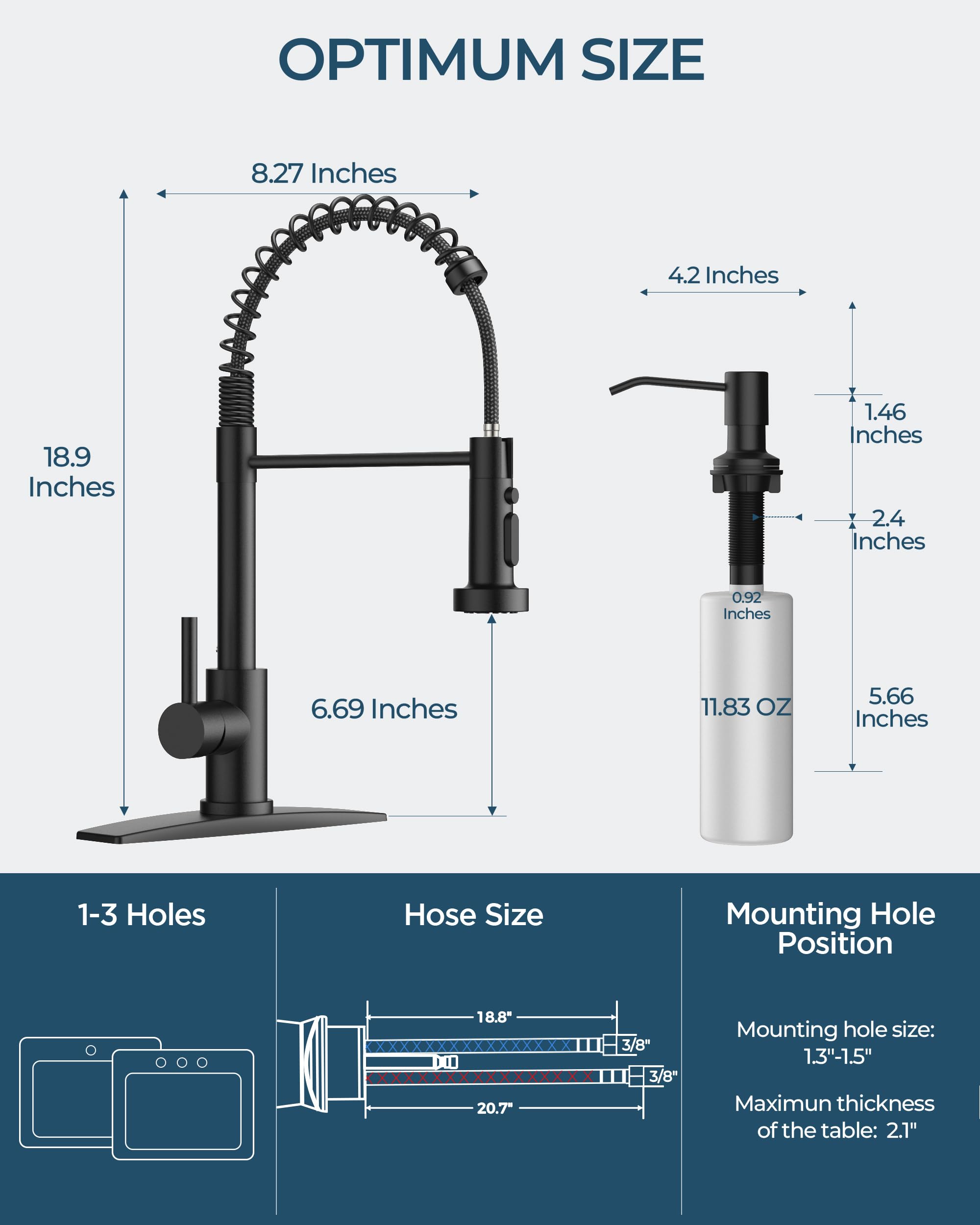FORIOUS Kitchen Faucet with Soap Dispenser, Gold Stainless Steel Single Handle Modern Spring Commercial Sink Faucet with Pull Down Sprayer for Laundry & Utility Room RV Camp Bar Farmhouse