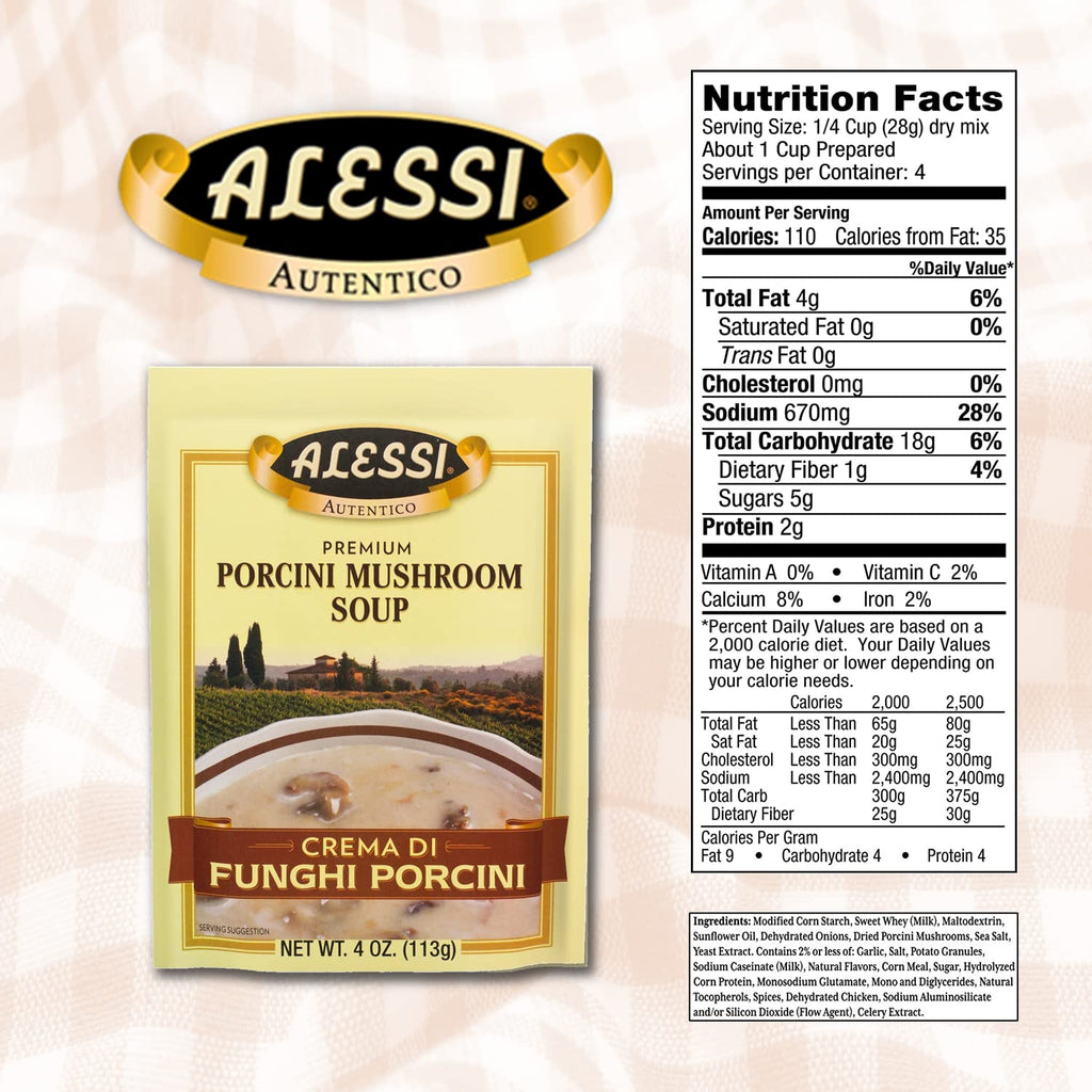 Alessi Autentico Premium Soups, Traditional Flavors, 6oz (Chicken Noodle, Pack of 6)