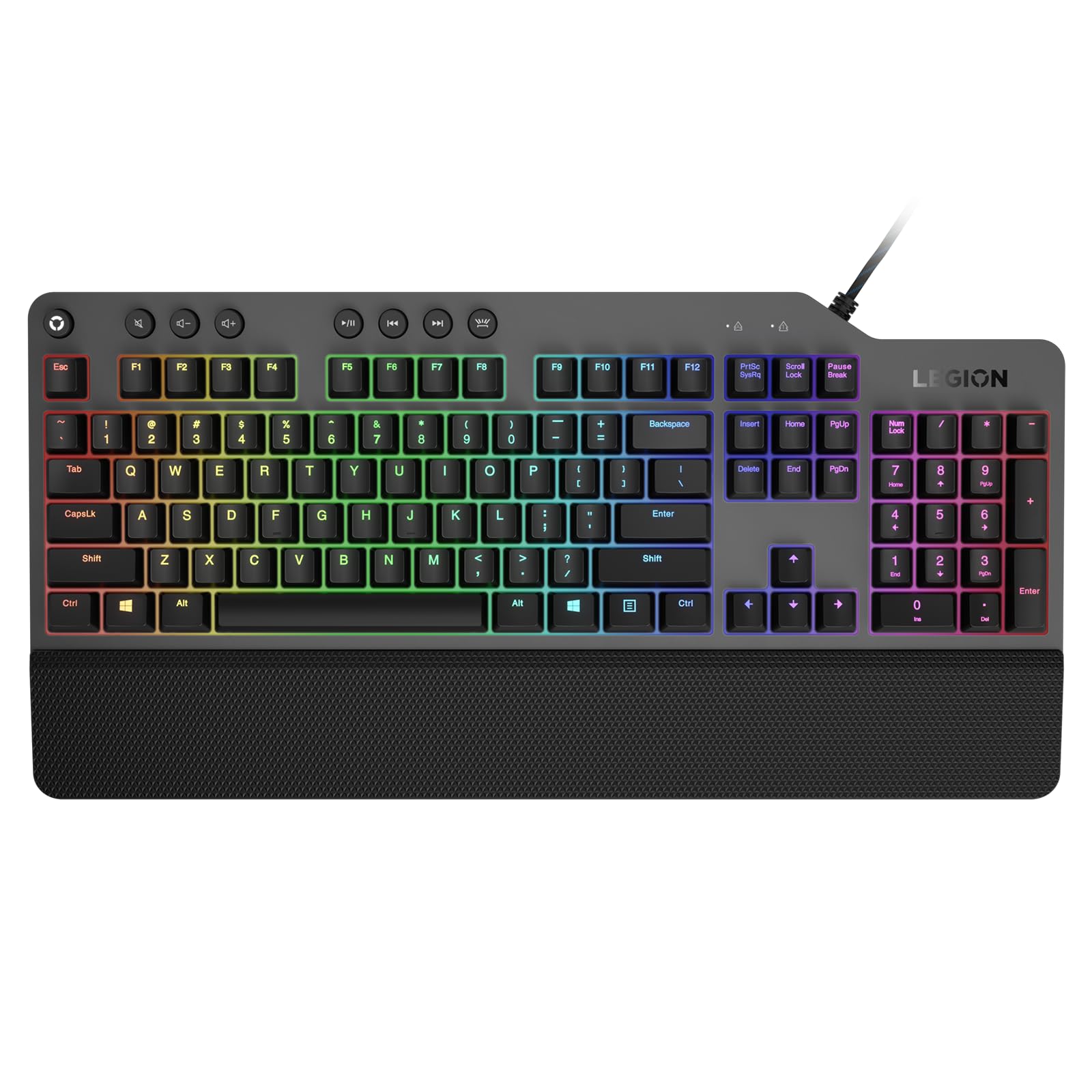 Lenovo Legion KM310 RGB Wired Gaming Keyboard & Mouse Combo - K310 Keyboard w/Silent Operation & Compact Water-Resistant Design - M300S Mouse with 8000 Adjustable DPI, 220 IPS, 6 Programmable Buttons