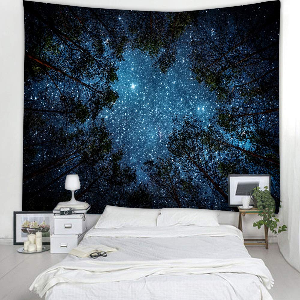 Llamazing Forest Landscape Home Decor - Living Room & Bedroom Magic Tapestry (Sunlight&Creek, 60''L51''W)