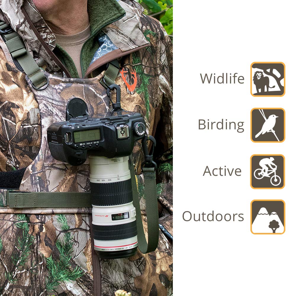 Cotton Carrier CCS G3 Camera Harness System for One Camera, Camo, 1 Camera