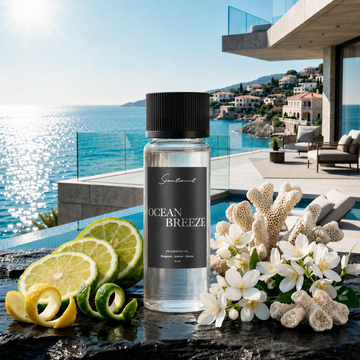 Scentiment French Hotel Diffuser Oil - Premium Hotel Scent with Notes of Clove, Patchouli & Sandalwood Home Scent, Aromatherapy Fragrance Oil Diffuser Refill - 0.68 fl oz (20 mL)