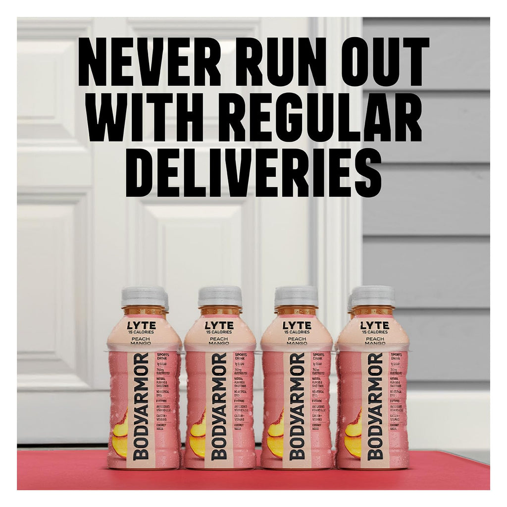 BODYARMOR Lyte Sports Drink Low-Calorie Beverage, Blueberry Pomegranate, Coconut Water Hydration, Natural Flavors with Vitamins, Potassium-Packed Electrolytes, 16 Fl Oz (Pack of 12)
