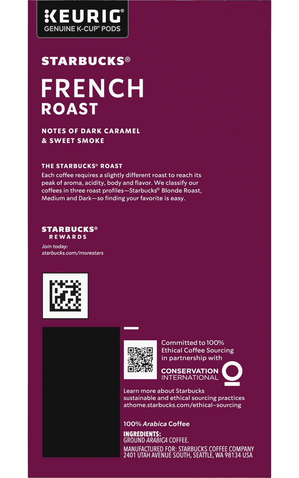 Starbucks Coffee, Caffe Verona Dark K Cup Portion Pack for Keurig Brewers, 24 Count