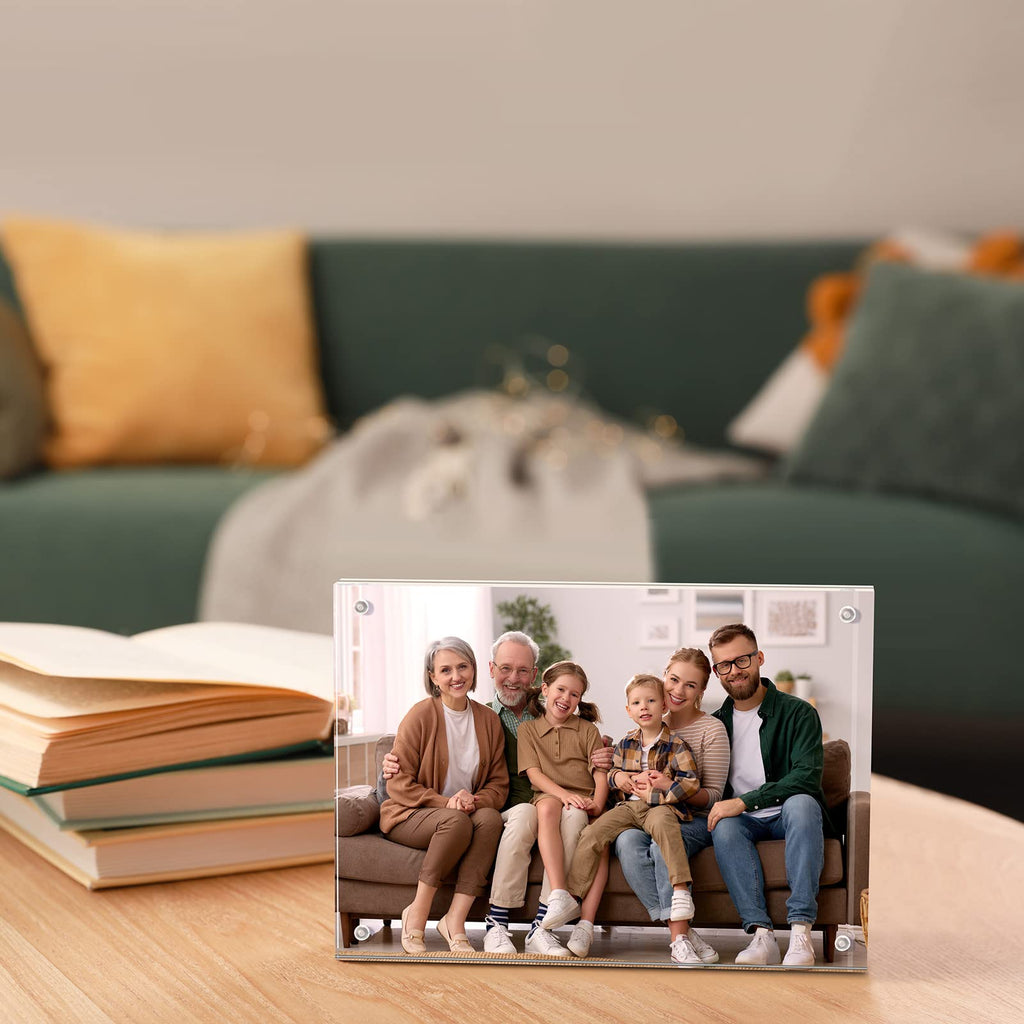 SYNTRIFIC 10 PACK Magnetic Picture Frame,8X10 Acrylic Frame Double Sided Picture Frame,20mm Thickness Magnetic Premium Acrylic Picture Frames Gifts Ideal