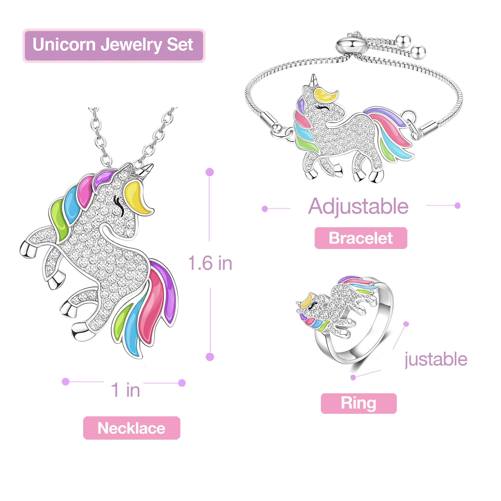 Unicorn Princess Dress Up Clothes for Little Girls – Costume, Jewelry and Headband