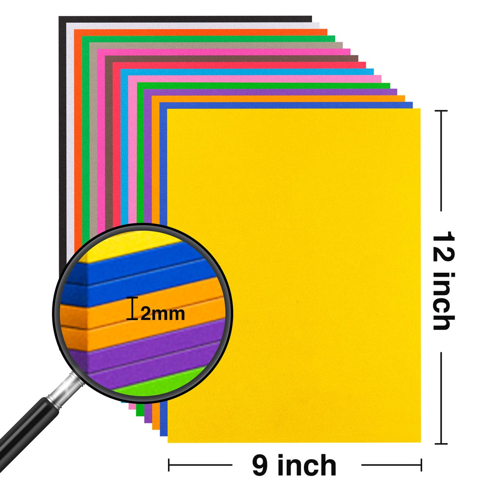 84PACK Foam Craft Sheets 8.5x5.5 inch Eva Color Bulk Foam Paper Set for Art Craft Projects DIY Handcraft by MEARCOOH