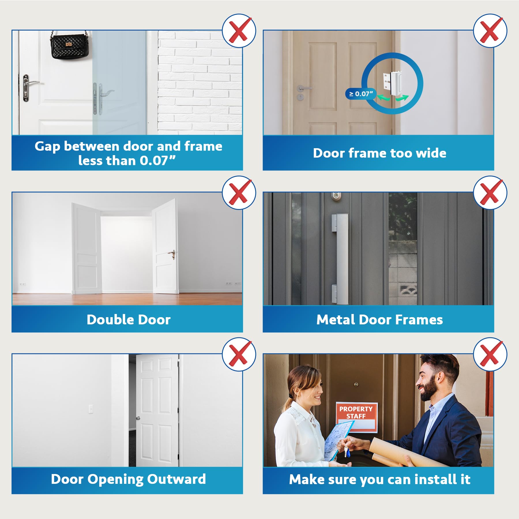 Dwell+Good Door Locks (2-Pack) - Easy To Install Aluminum Home Security Door Locks for Front Door - Child Proof Door Lock for Kids Safety - Withstand 800 lb of Force & Tamper Proof Top Door Lock Latch
