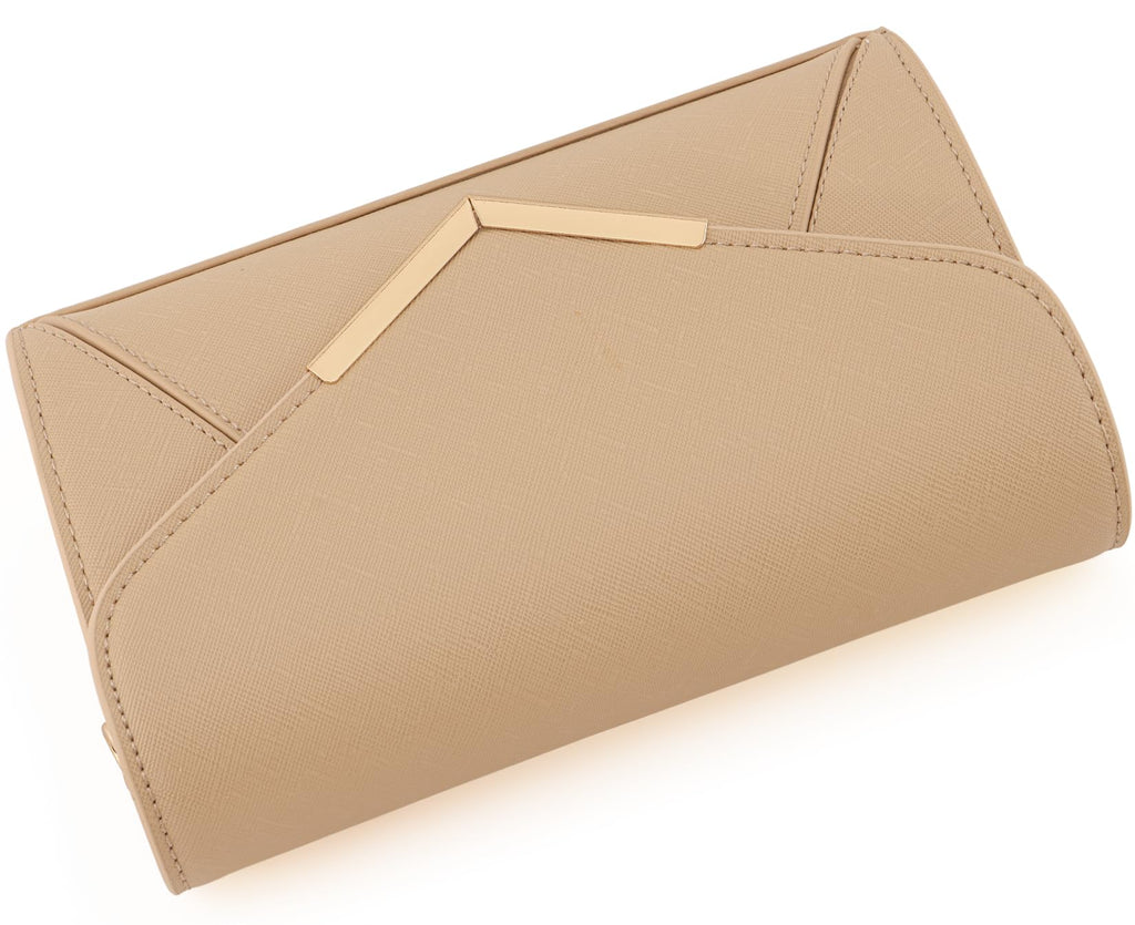 DEXMAY Women Envelope Clutch Faux Saffiano Leather Evening Handbag Foldover Clutch Bag Formal Dressy Purse