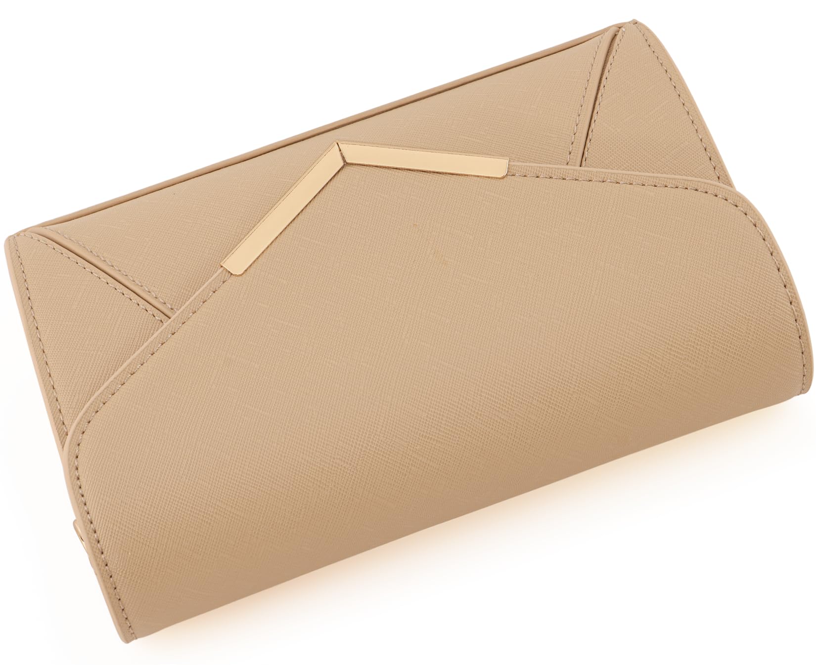 DEXMAY Women Envelope Clutch Faux Saffiano Leather Evening Handbag Foldover Clutch Bag Formal Dressy Purse