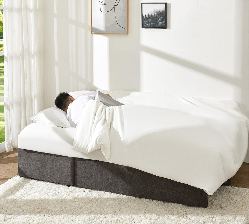 PaPaJet Sofa Bed, Sleeper Sofa with Storage Chaise, L Shaped Sofa with Pull Out Bed, Oversized Sofas for Living Room, Beige