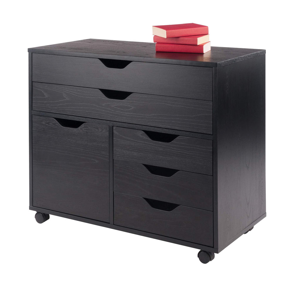 Winsome Halifax Mobile Storage Cabinet with Doors & Drawers, Stylish & Functional Home Storage Cabinet for Filing, Kitchen Organization, Moveable Furniture for Office, Dorms, Apartments