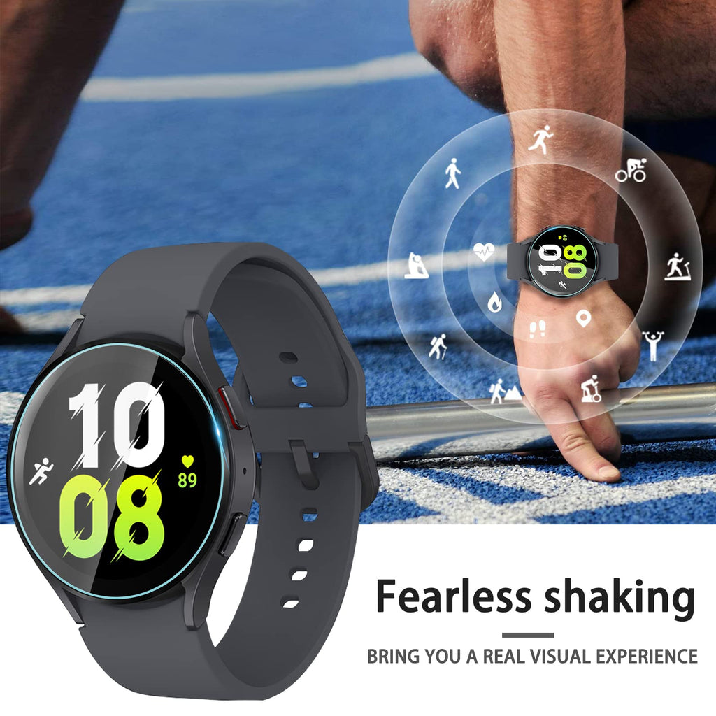 Suoman 4-Pack for Samsung Galaxy Watch 4 Classic 46mm Tempered Glass Screen Protector for Galaxy Watch 4 Classic 46mm Smartwatch [2.5D 9H Hardness] [Anti-Scratch]