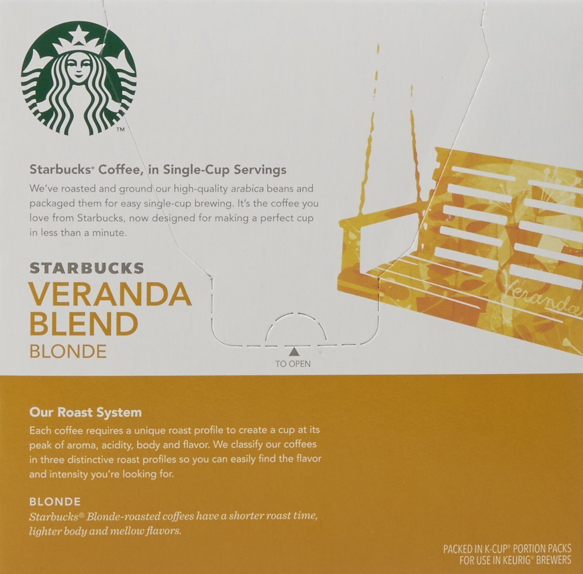 Starbucks K-Cup Coffee Pods, Starbucks Blonde Espresso Roast Hot or Iced Coffee, 22 Keurig Pods