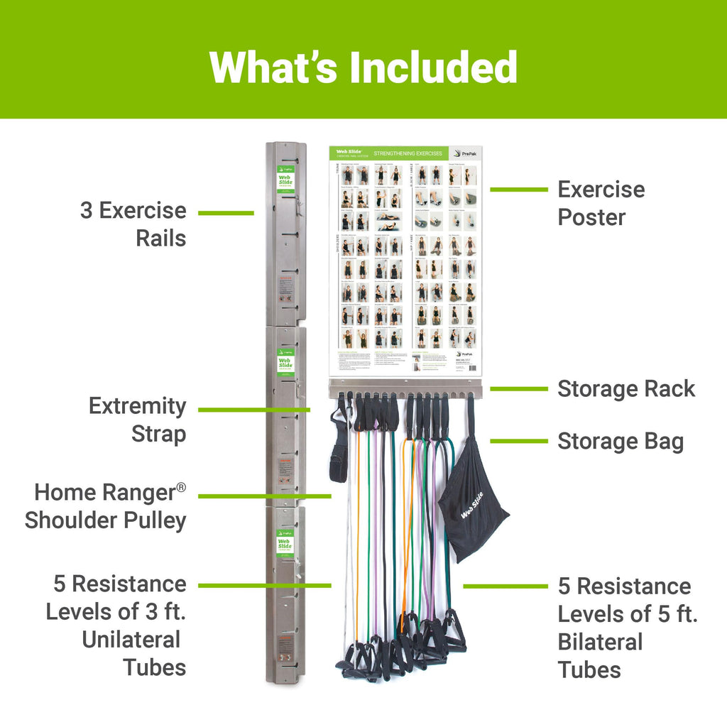 Web Slide Professional System — Perfect for Dynamic Warm-ups, Crossfit, Stretching, and Strength Building — Physical Rehab Equipment for Clinic, Home, or Gym