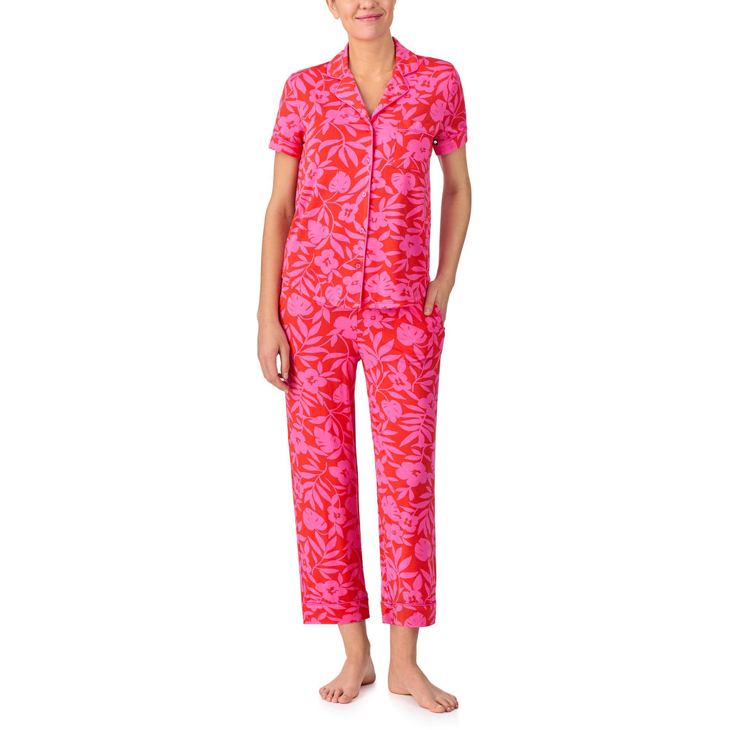 kate spade new york Short Sleeve Cropped Pant PJ Set