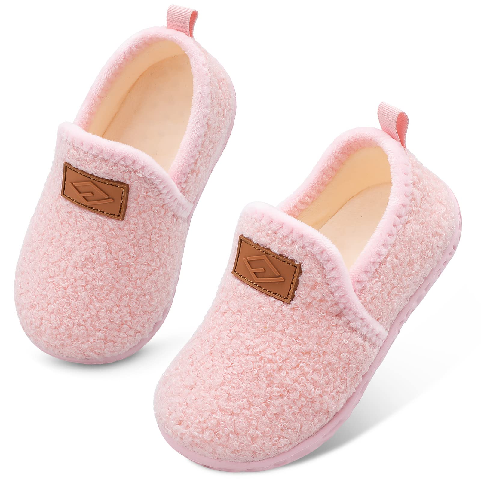 Lefflow Toddler Slippers Boys Girls House Shoes Slip on Baby Sock Shoes Lightweight Outdoor Walking Shoes