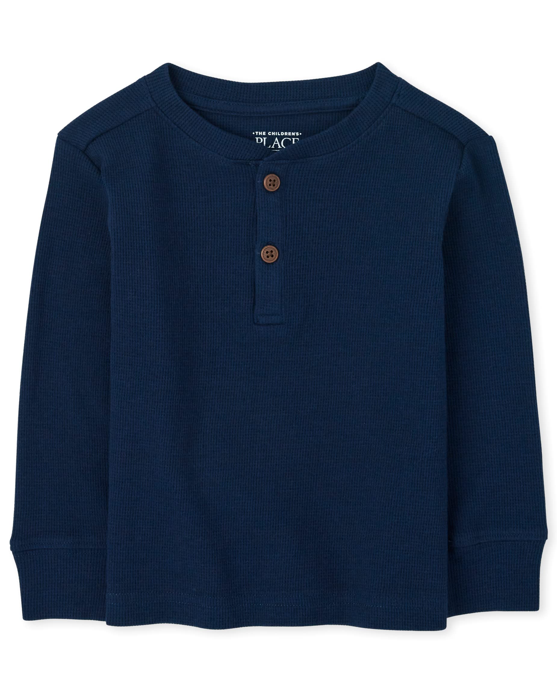 The Children's Place Boys and Toddler Long Sleeve Thermal Henley Shirt