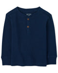 The Children's Place Boys and Toddler Long Sleeve Thermal Henley Shirt