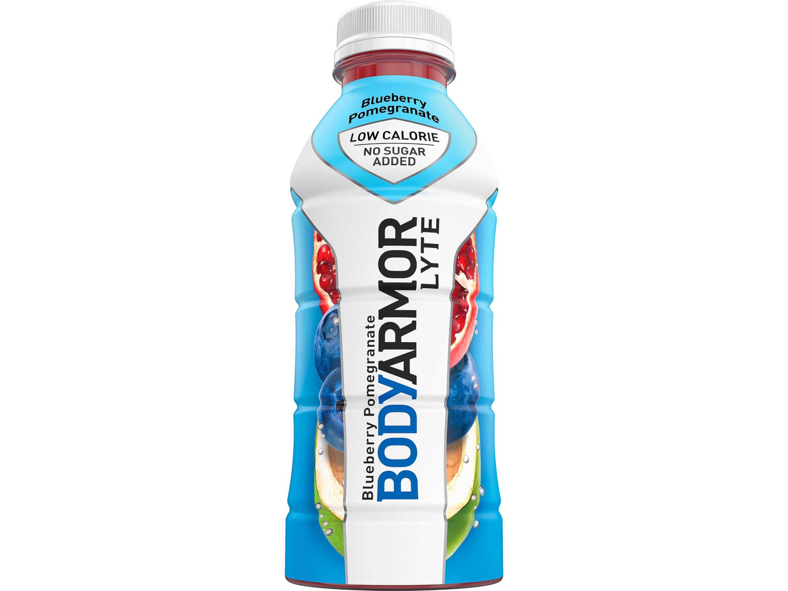BODYARMOR Lyte Sports Drink Low-Calorie Beverage, Blueberry Pomegranate, Coconut Water Hydration, Natural Flavors with Vitamins, Potassium-Packed Electrolytes, 16 Fl Oz (Pack of 12)
